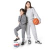 EVERYDAY KIDS Girls Cotton Fleece Sweatpants; Girls’ Activewear Jogger Pants - Soft and Breathable Cotton/Poly Blend, Charcoal Gray - 4 of 4