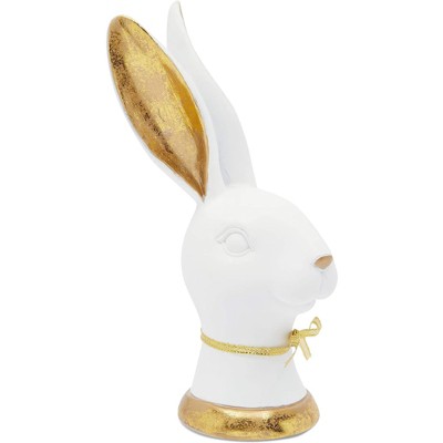 Juvale Rabbit Figurine Table Décor for Spring Easter Bunny Home Decoration, 2.7 x 3.3 x 7.75 in