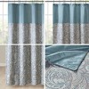 MAYEERTY Jacquard Shower Curtain:Multicolor, Polyester, Machine Washable - 3 of 4