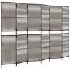 vidaXL Room Divider 6 Panels Brown Poly Rattan - 2 of 4