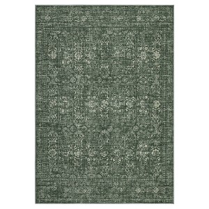 Vintage Soft Floral Print Area Rugs Machine Washable Throw Carpet for Home Office - 1 of 4
