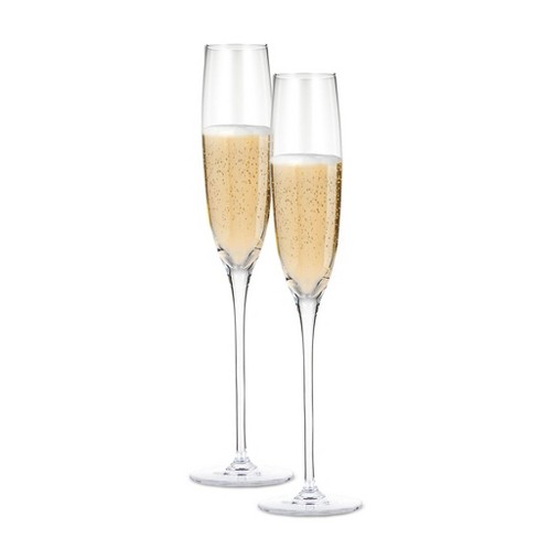 Berkware Premium Crystal Champagne Flutes - 5.5 oz, Set of 2