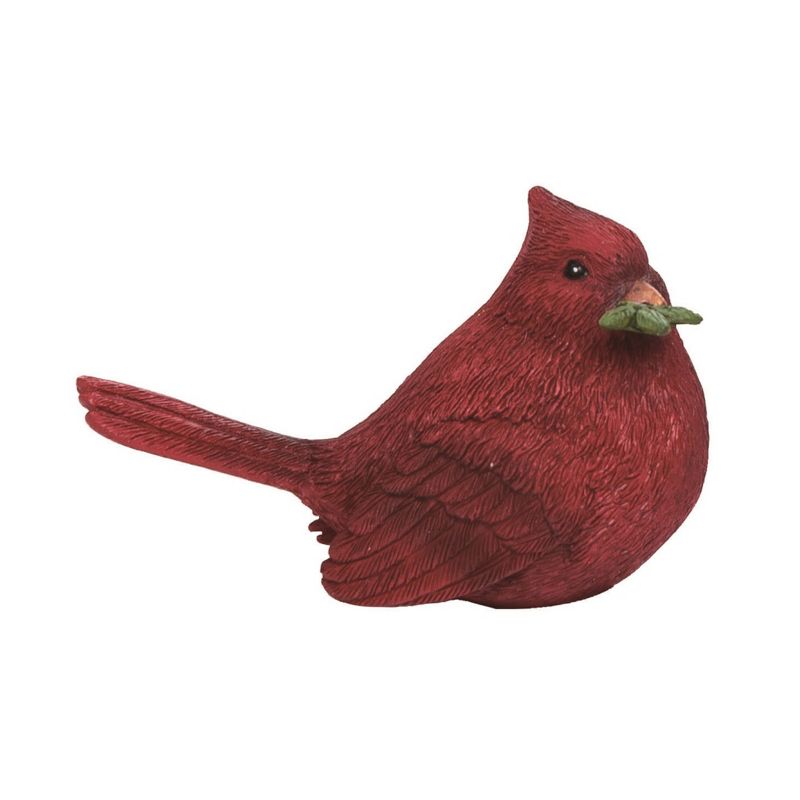 Transpac Christmas Holiday Red Polyresin Cardinal Bird Small Tabletop Figurine Decoration Set of 3, 4.0H inch, 4 of 5