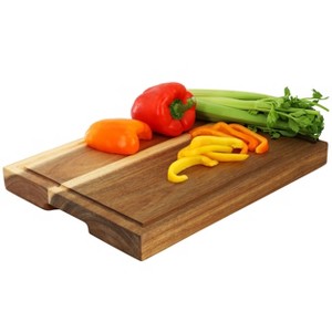 MegaChef 15.5 x 12 Inch Acacia Wood Reversible 1.5 Inch Thick Carving and Cutting Board with Juice Groove - 1 of 4