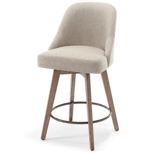 Bekrvio 26'' Counter Height Bar Stools, Linen Fabric - 1 of 4