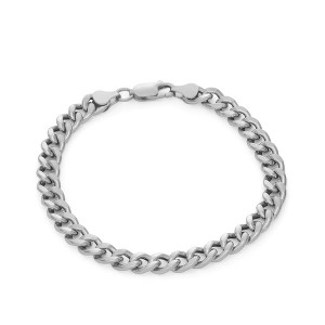 Giorgio Di Vicenza Sterling Silver Men's 7mm Curb Chain Bracelet - 1 of 1