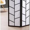 Gulches 71 Inch Black Partitions and Room Dividers (3 - Piece) Decorated with Quadrilateral Patterns - 4 of 4