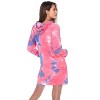 Women's Tie-Dye Hoodie Sweatshirt Dress - White Mark - 3 of 3
