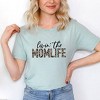 Simply Sage Market Women's Livin' The Mom Life Leopard Short Sleeve Graphic Tee - 2 of 3