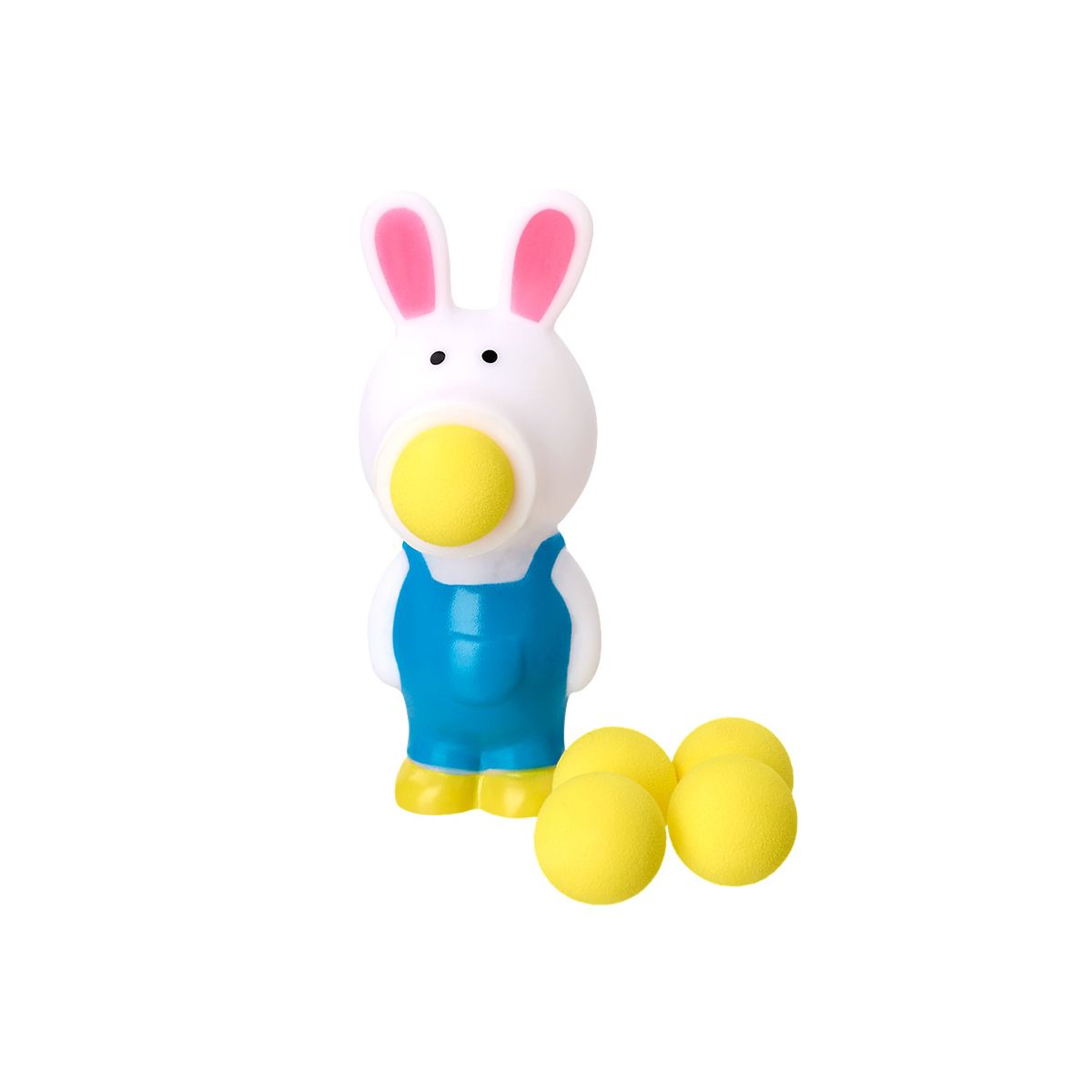 The Lakeside Collection Easter Character Ball Popper Toy With 5 Foam Balls Bunny Or Chicken -