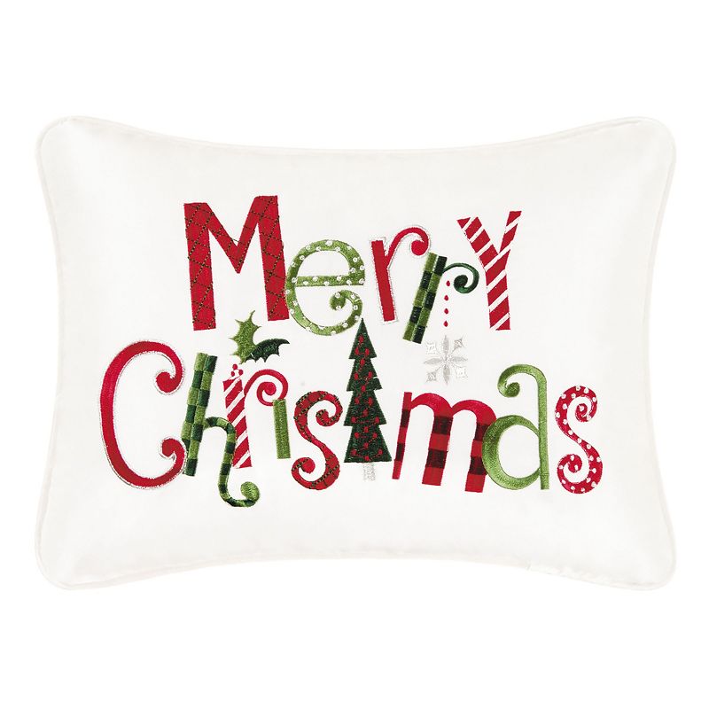 C&F Home 12" x 16" Merry Christmas Embroidered Throw Pillow, 1 of 6