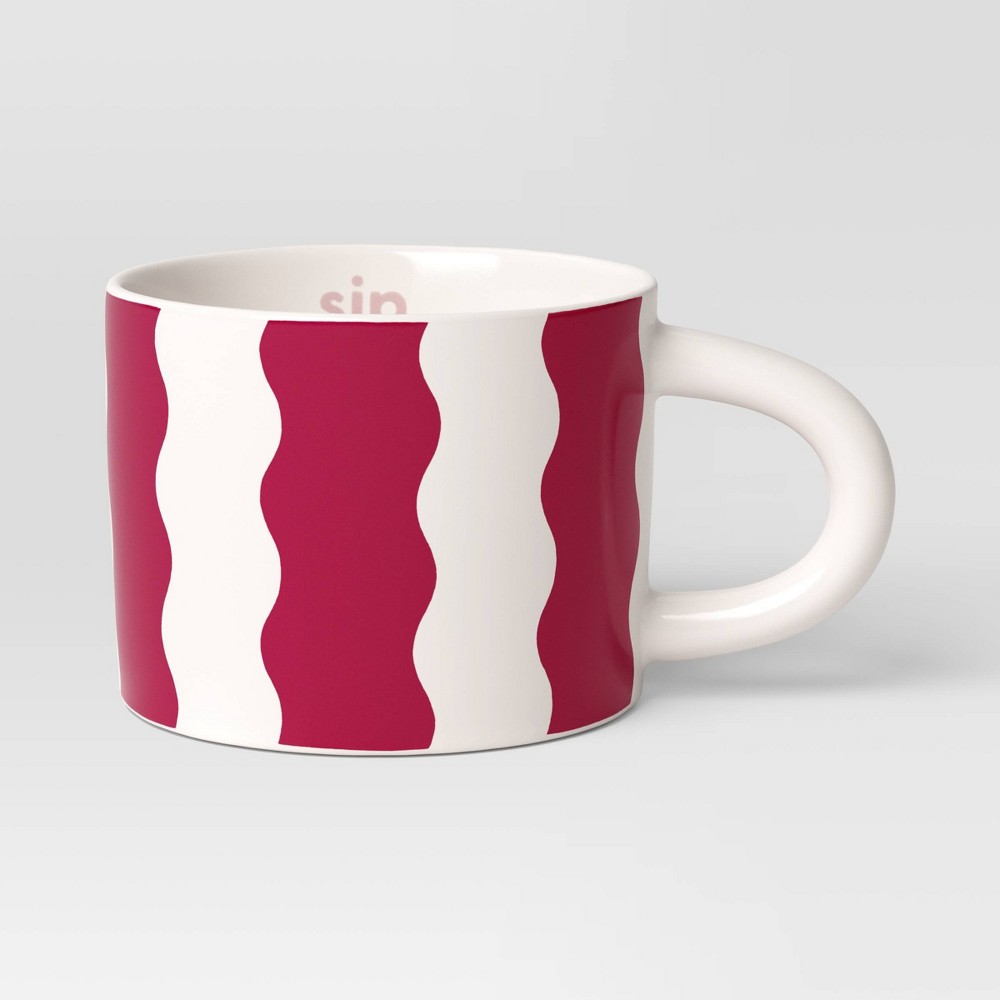 16.5oz Stoneware Sip. Slay. Repeat Mug White - Room Essentials™: Coffee Mugs, Microwave & Dishwasher Safe Drinkware