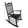 VYNXARIA Elegant Black Wooden Porch Rocker Chair for Relaxation - Classic Design,Comfortable Seating£¬without mat - 3 of 4
