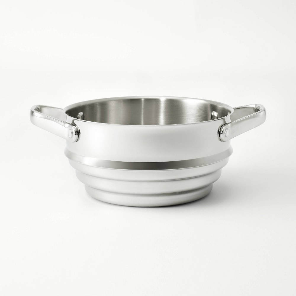 Photos - Pan Stainless Steel Stock Pot Steamer Insert - Fits 1.5qt & 3qt Silver - Figmi