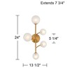 Franklin Iron Works Clement 24" High Burnished Brass 5-Light LED Wall Sconce - 4 of 4