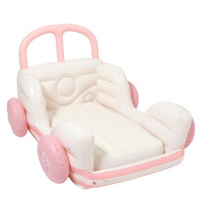 Sunnylife Kids Sleepover Bed - Summer Van, Candy Pink, Inflatable Vehicle Bed - 1 of 4