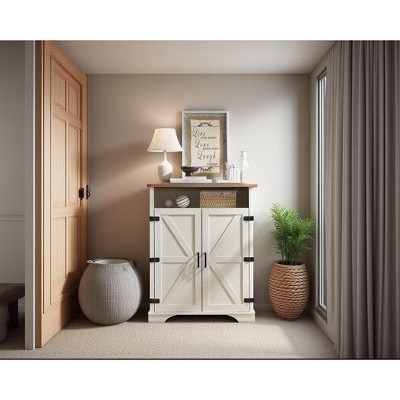 VYNXARIA 6-Tier Farmhouse Shoe Storage Cabinet - Stylish & Functional Organizer