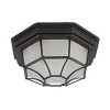Yosemite Home Decor 3902LIORB Serge Collection Incandescent Exterior, 2-Light Flush Mount/10.75-Inch, Oil-Rubbed Bronze Frame, 24 Piece - 2 of 4