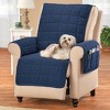 Collections Etc Quilted Textured Recliner Cover with Side Pockets - 2 of 3