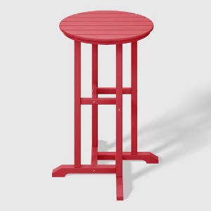 WestinTrends Malibu 37" All Weather HDPE Outdoor Patio Counter Height Bistro Table - Round - 1 of 4