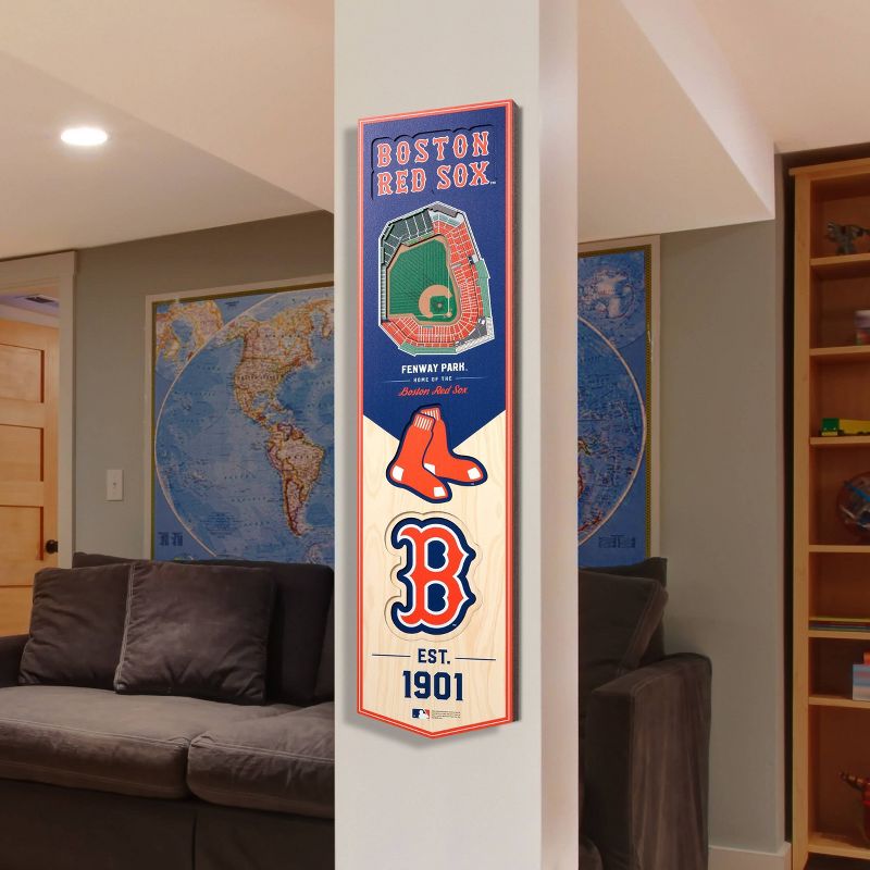 8&#34; x 32&#34; MLB Boston Red Sox 3D Stadium Banner, 2 of 5