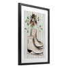 Stupell Industries Winter Ice Skates on Stripes Framed Print Under Glass Art - 2 of 4
