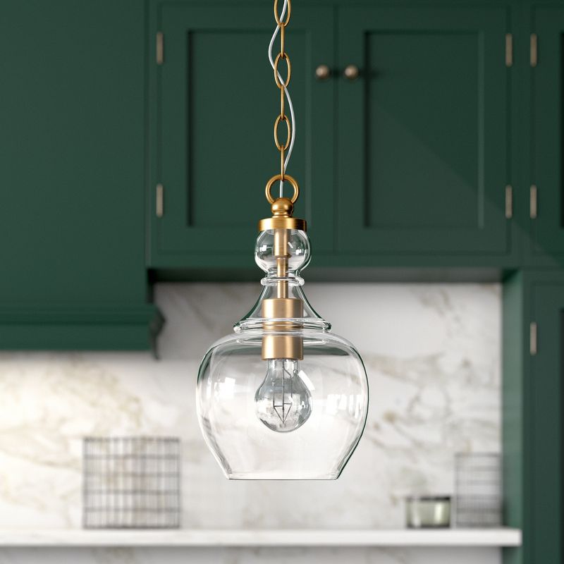 Hampton & Thyme 7" Wide Pendant with Glass Shade , 3 of 10