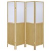 Vynxaria Florentin Natural 4-Panel Room Divider Folding Shoji Screen - 2 of 4