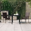 vidaXL Patio Dining Set Outdoor Dining Set Table and Chair Set for Garden - Brown and Black 31.5" Table Length 2 Items - 2 of 4