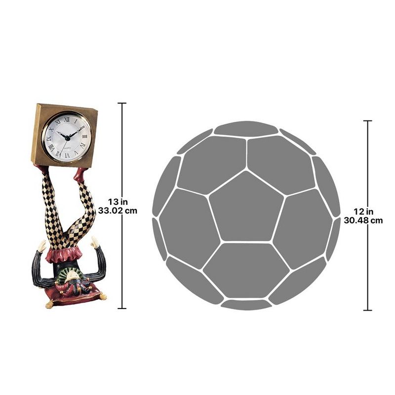 Design Toscano Juggling Time Harlequin Jester Sculptural Clock, 3 of 4