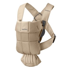 BabyBjörn Baby Carrier Mini Woven- Beige - 1 of 3