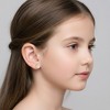 Guili 14K Gold Plated With White Mother Of Pearl Apple Design Studs Earrings For Kids - 3 of 3