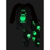 The Children's Place Baby Matching Family Glow In The Dark Christmas Long Raglan Sleeve Stay Merry Snug Fit Cotton Pajamas - 2 of 4