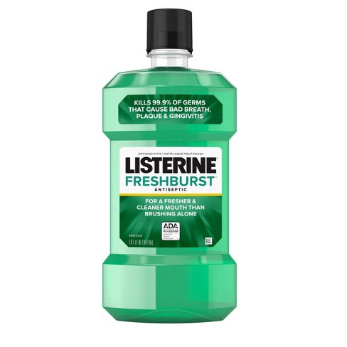 Listerine Antiseptic Mouthwash For Bad Breath Freshburst - 1l : Target