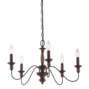 Quoizel Lighting Holbrook 5 - Light Chandelier in  Tuscan Brown - 1 of 4