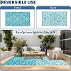 Waterproof Outdoor Rug Medallion Patio Rug, Reversible Plastic Straw Rugs, UV-Resistant Outside Mat for Porch Deck Backyard Balcony - 4 of 4