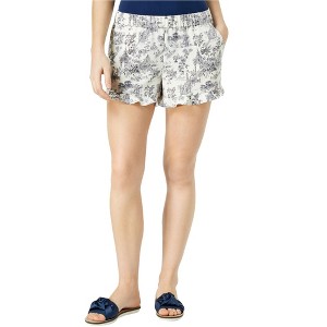 maison Jules Womens Ruffled-Cuff Casual Mini Shorts - 1 of 1