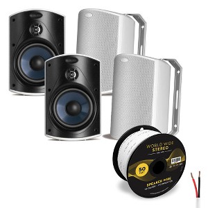Polk Audio Atrium4 All Weather Outdoor Loudspeaker Cable Bundle - 4 Pack - 1 of 4