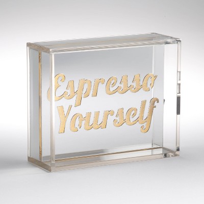 Espresso Yourself Mirror Light Box Silver - Room Essentials™