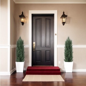 KWPZQEB Artificial Green Pine Tree Set of 2, Beautiful Realistic Faux Cedar Pines with UV Protection, Artificial Bushes Cypress for Home,Front - 1 of 4