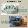 Whisen 80” Curved Chaise Lounge Sofa & Boneless Couch, Full-Compressed Sofa Bed with Two Cup Holders - 3 of 4