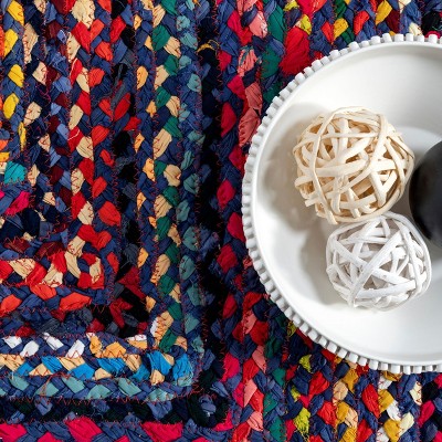 Tammara Multicolor Hand Braided Cotton Runner Rug