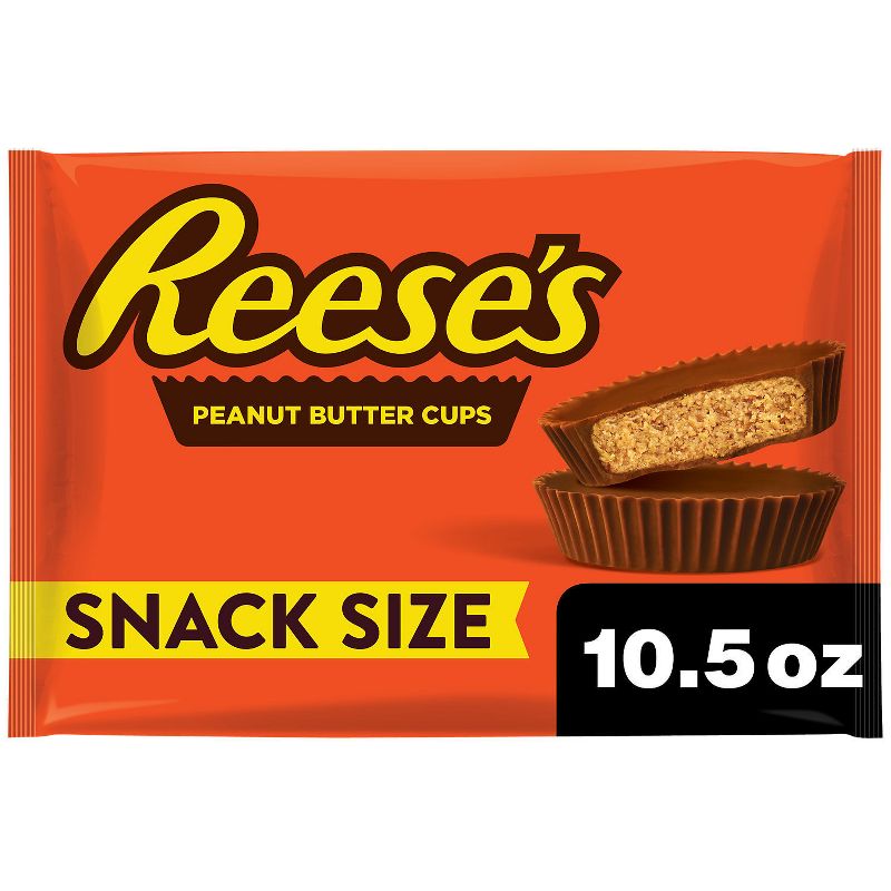 Reese&#39;s Milk Chocolate Peanut Butter Cups Snack Size Candy - 10.5oz, 1 of 8