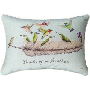 Manual Woodworkers & Weavers Birds of a Feather Multicolor Rectangular Pillow 18x13 inch - 1 of 3