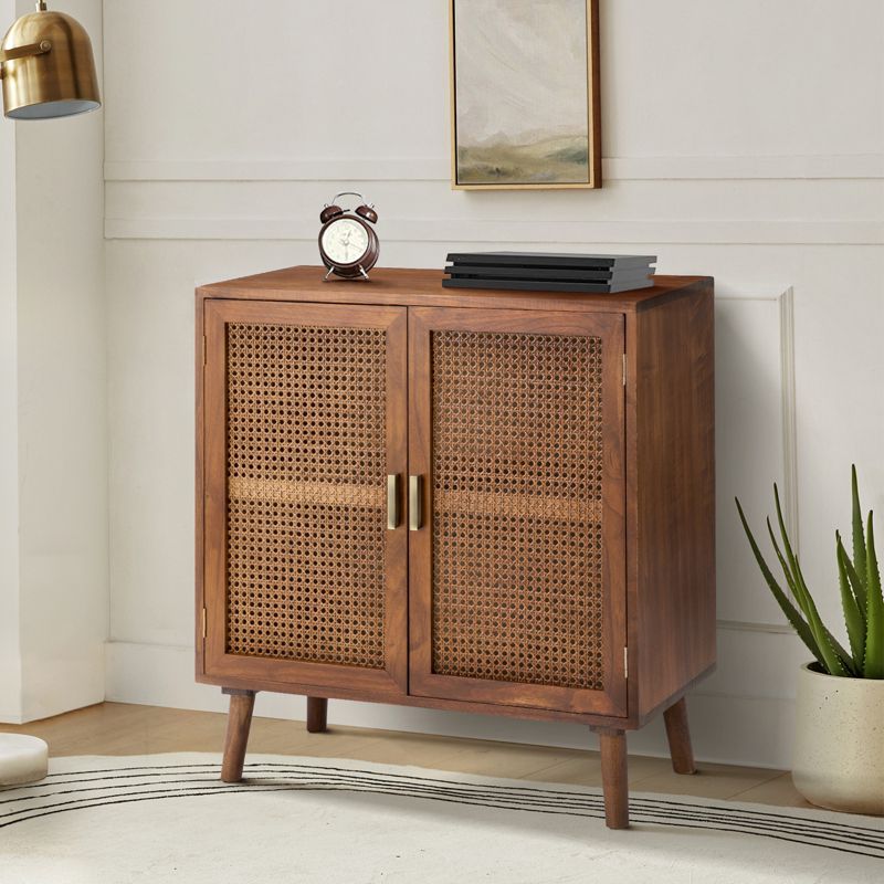 Birnirk 2-Door Accent Solid Wood Storage Cabinet with Shelves| KARAT HOME-Cherry, 3 of 12