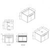 ChicFurnit Bathroom Vanities 24 Inch Vanity with Soft Close Doors for Bathroom Storage Organization, Beige, 23.6"*18.9"*18.3" - 3 of 4