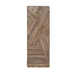 Reclaimed Wood Geometric Handmade Linear Wall Decor Brown - Olivia & May