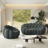 WJShome Single Bubble Chair with Ottoman,Oversized Memory Foam Bubble Lazy Floor Sofa, Modern Upholstered Bean Bag Sofas - 2 of 4