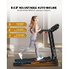HFYee Walking Pad Treadmill with Incline 330 LB Capacity with Armrest Control, Pulse Monitor, LED Display, 3-in-1 Foldable Treadmill for Home - 3 of 4