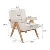 GDFStudio Merry Upholstered Wooden Chair with Handrails - 3 of 4